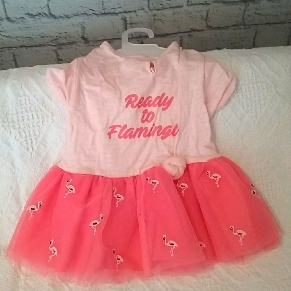 Flamingo dog dress